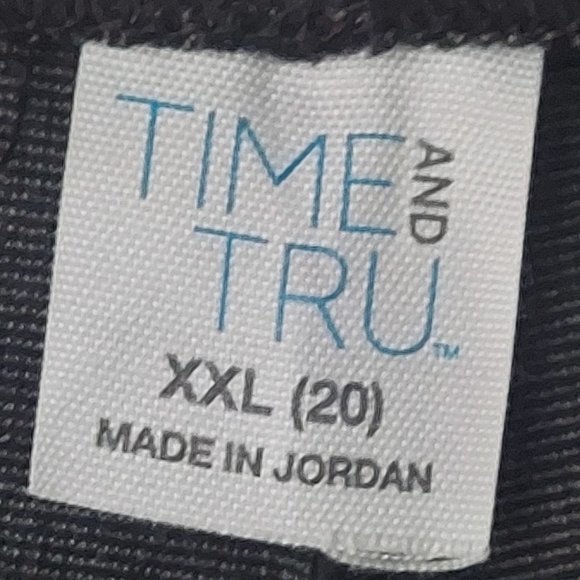 Time & Tru knit pull-on wide leg crop pant - Picture 2 of 5